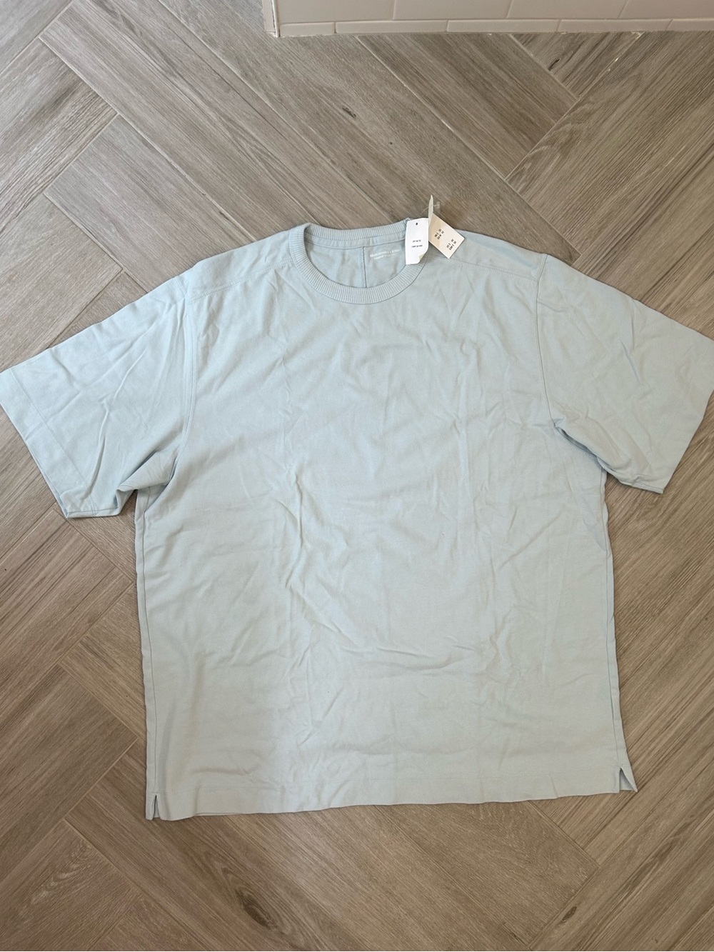 Abercrombie Women's Premium Heavyweight Tee Shirt Light Blue XL Tall NEW